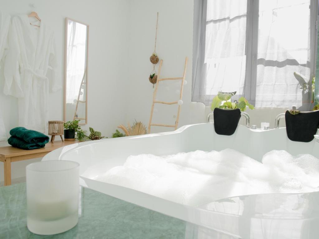 Evasion Tropicale - Studio Avec Spa, Cosy Et Renove Au Coeur De Soissons - 2 Pers ภายนอก รูปภาพ